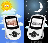 Moniteur bébé sans fil longue portée MBOSS SM24, écran LCD 2,4 pouces, capteur de température, audio bidirectionnel, caméra rechargeable, vision nocturne 5m