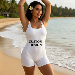 Tuta Intera da Donna con Design a Conchiglie Hawaiane, Aderente, Senza Maniche, Stampa Personalizzata, per Yoga - Product Image 6