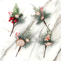 Weihnachts baums pray picks mit Plastik bonbon keks Weihnachts dekorationen künstliche Weihnachts pickel