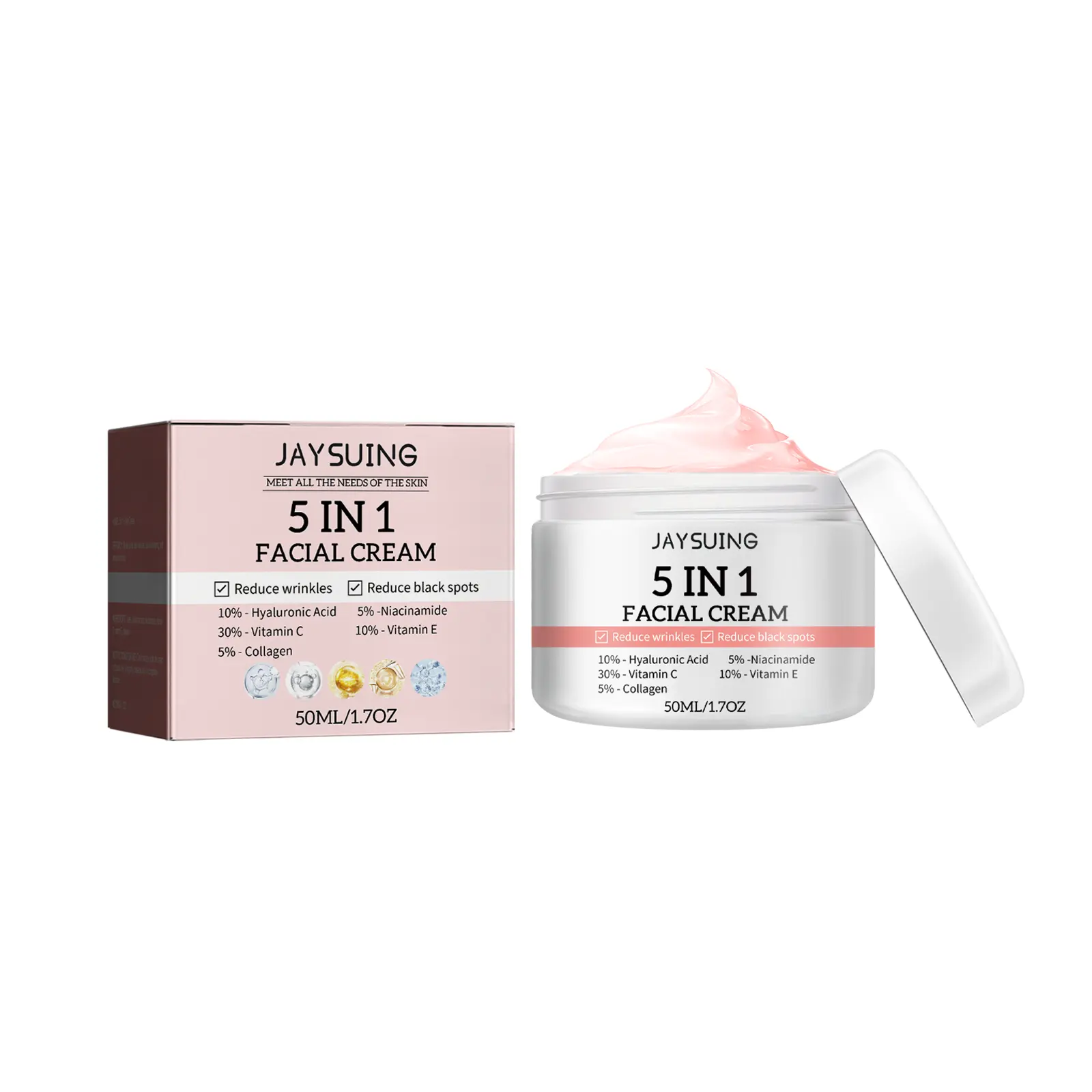 Crema reafirmante Jaysuing fórmula orgánica venta crema Facial antiarrugas crema reparadora de la piel Facial