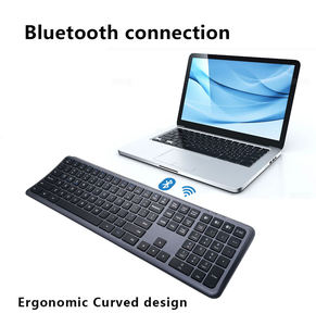 คีย์บอร์ดไร้สายแบบ Ergonomic รุ่นใหม่ ปี 2025 ขนาดเต็ม 109 ปุ่ม รองรับบลูทูธคู่ เงียบแบบเยอรมัน - Product Image 4