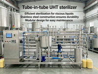 Stérilisateur UHT Tube-in-Tube Grande Capacité 10000L/H pour Production Continue à Grande Échelle de Pâte de Fruits