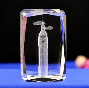 Сувенирные подарки, Хрустальный 3d лазерный гравированный куб/3D строительный Кристалл Пресс-Папье
