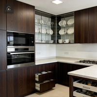 Lemari Dapur Modern XINGRUO Desain Dapur Kitchen Island Unit Dapur Perabot Dapur untuk Proyek Hunian
