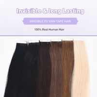Extensions de cheveux Remy lisses alignés avec les cuticules, en PU invisible, de qualité OEM, vente en gros, 100 % cheveux humains, couleur personnalisée