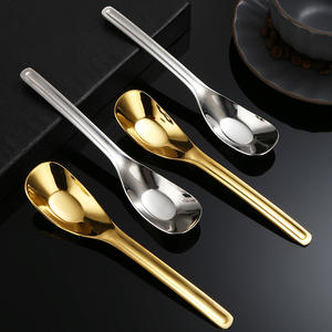 Cuchara Yuanbao de acero inoxidable 316, cuchara pequeña cónica para alimentación de bebés, utensilio doméstico pulido con espejo para comida infantil - Product Image 5