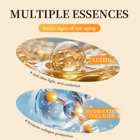 Sérum Contour des Yeux Anti-Âge et Hydratant au Lutéine et Vitamine C, à Marque Blanche OEM, avec Applicateur Roll-on pour Raffermir et Réduire les Rides