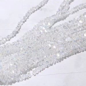 ลูกปัดคริสตัลสามเหลี่ยมลูกปัด Rondelle ลูกปัดหินเทียมบดแบบไม่สม่ำเสมอทำเครื่องประดับแบบทำมือ - Product Image 5