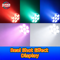 7*20W Projecteur LED de Scène Étanche IP65 RGBW 4-en-1 DMX RDM pour Spectacles et Événements Extérieurs