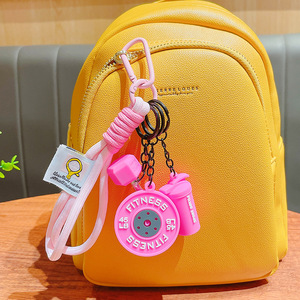 Porte-clés pendentif haltère, barre <span class=keywords><strong>de</strong></span> <span class=keywords><strong>musculation</strong></span> et disque <span class=keywords><strong>de</strong></span> poids en corde tressée PVC et caoutchouc, accessoire <span class=keywords><strong>de</strong></span> sac pour les amateurs <span class=keywords><strong>de</strong></span> fitness et <span class=keywords><strong>de</strong></span> gym, <span class=keywords><strong>cadeau</strong></span> - Product Image 6