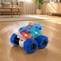 Voiture de cascade à LED éblouissantes avec rotation à 360 degrés, véhicule jouet à inertie à friction pour enfants, cadeaux pour enfants, modèle 7716-57