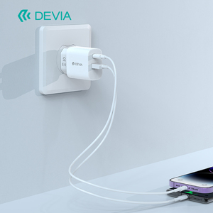 Devia 20W trắng EU nhanh chóng sạc điện thoại di động V2 PD & QC chống cháy PC phù hợp với Loại-C cổng QC3.0 chức năng 5A/2A/25A/1.5A 0.5A hộp - Product Image 6