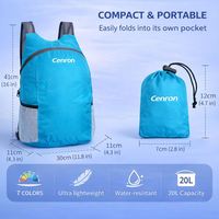 Mochila Plegable de Poliéster Ligera de Gran Capacidad CL BA-7002, Cierre de Cremallera, Diseño Impermeable y Duradero, Promociones