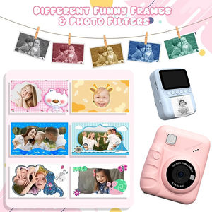 كاميرا فيديو رقمية مطبوعة فورية للأطفال هدايا أعياد الميلاد للأطفال الصغار بدون حبر ومستشعر تصوير CMOS من المواد البلاستيكية - Product Image 3