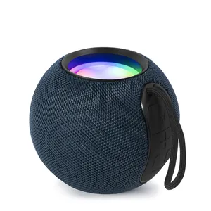 HS-3004 New trend Textile fabric mini outdoor speaker fm radio Led colorful light portable speaker