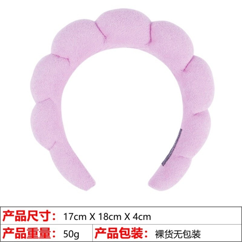 Towel sponge hairband  purple-17173549g