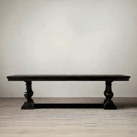 Eichen-Vintage-Massivholz Rechteckiger Esstisch Französischer Landhausstil Vintage Großer Langer Tisch Konferenztisch Maßgefertigte Möbel