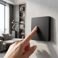 Interruptor Inalámbrico Autoalimentado Touchmi Tuya Zigbee, Sin Batería, Sin Cables, Control por Aplicación Smart Life, Interruptor de Pared EU