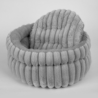 Maison et accessoires pour animaux de compagnie, lit pour chien et chat en plastique auto-chauffant pour l'hiver, nid douillet et confortable pour un sommeil profond