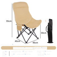 Chaise lune à dossier haut améliorée, grande capacité de charge, structure en fer, tissu Oxford résistant aux déchirures, pliable et portable pour atelier et chambre