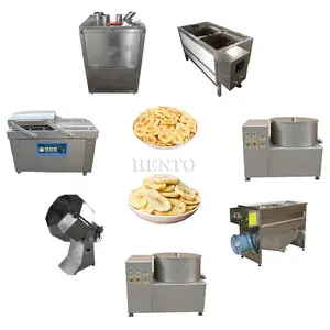 Fatiador de banana automático para fritura, máquina/linha de produção de fritura de banana chips