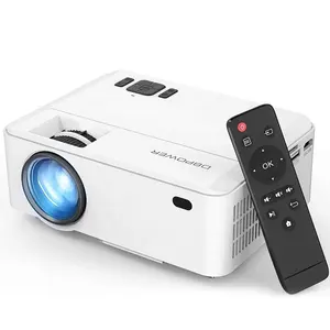 DBPOWER actualizado 3500 Lux 50000 Hrs 1080P apoyado Mini Led de cine en casa proyector portátil