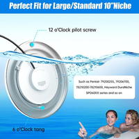 Lumière de piscine intégrée, éclairage sous-marin, acier inoxydable 316, IP68, contrôle par application Bluetooth, synchronisation de la musique, minuterie pour Jacuzzi, Marina Beach