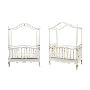 Meubles pour maison de poupée <span class=keywords><strong>Lit</strong></span> en bois royal 1/6 Échelle 1/12 <span class=keywords><strong>Lit</strong></span> d'enfant miniature à <span class=keywords><strong>baldaquin</strong></span> OB11 - Product Image 1