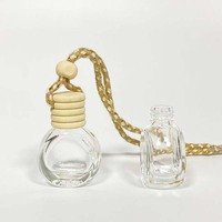 8ml rond couleur corde voiture parfum Diffusion bouteille pendentif décoration voiture air frais parfum bouteille vide