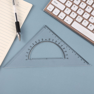 Juego de reglas triangulares para estudiantes BESTLINE, diseño de ángulo recto de 30 grados para mediciones de ángulo de arte matemático, Triangular de plástico - Product Image 2