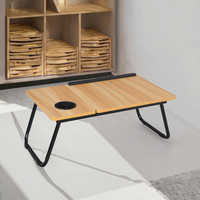 Plateau de service de petit-déjeuner portable réglable, table pliable pour ordinateur portable avec fonction d'inclinaison, Allmatch Z019, surface en MDF et plastique