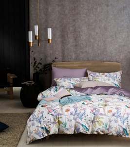 <strong>Small</strong> MOQ 100% Cotton <strong>Double</strong> <strong>Bed</strong> Sheet Set 300TC Floral Blossom Print Woven 3pcs Home Use Warm <strong>Duvet</strong> Cover Set Bedroom Stitching - Product Image 5