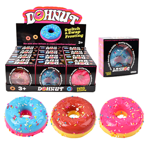 Jouets Squishy Populaires Doux et Moelleux, Assortiment de 3 Couleurs, Donuts Squishy Anti-Stress Mignons et Solides pour Enfants - Product Image 6