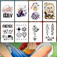 Autocollants Tatouages Temporaires Anime Juice Imperméables Haute Qualité pour Hommes Femmes Longue Durée Réalistes pour le Corps et les Fêtes Dos Main Bras