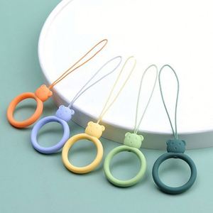 Silicone Ring Lanyard, Cartoon Bear, Liquid Mobile Phone Earphone Case, <b>USB</b> <b>Flash</b> <b>Drive</b> Short Pendant - Product Image 2