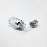 Juego de Botellas de Vidrio Transparente Cilíndricas con Gotero para Suero, 20ml/30ml/40ml, con Tapa de Aluminio y Pulverizador para Jabón Líquido y Aceite Esencial