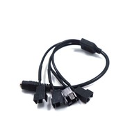 Câble d'alimentation Cantell DC 1 à 4 DC 5521 pour ventilateur PC double 4 broches