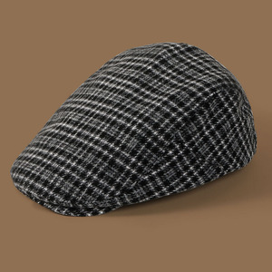 Nouveau britannique Vintage Newsboy Cap toutes saisons feutre <span class=keywords><strong>grille</strong></span> Style rétro avant chapeau à bord court <span class=keywords><strong>peintre</strong></span> casquette d'hiver - Product Image 2