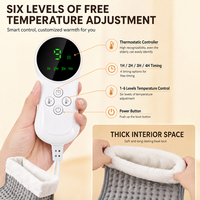 Chauffe-pieds chauffant haut de gamme en polaire/polyester ultra doux avec télécommande, thermostat réglable et contrôle intelligent