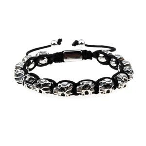 Thiết Kế Độc Đáo Chất Lượng Cao Cá Nhân Logo Thép Không Gỉ Skull Men Macrame Vòng Đeo Tay Cho Nam Giới Jbs9220 - Product Image 1
