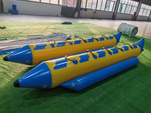 Bateau banane gonflable commercial en PVC, équipement de divertissement aquatique tractable pour la <span class=keywords><strong>plage</strong></span>, les centres de villégiature, les fêtes sur yacht de luxe et les vacances en plein <span class=keywords><strong>air</strong></span> - Product Image 2