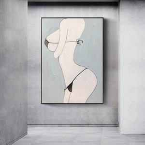 Cadres <span class=keywords><strong>femmes</strong></span> peints à la main, peinture à l'huile sur toile abstraite, <span class=keywords><strong>peintures</strong></span> <span class=keywords><strong>nues</strong></span>, images sexy nuptiales - Product Image 3