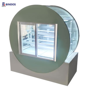 <strong>Round</strong> Transparent Glass Single-Temperature 450L Cake Pastry <strong>Display</strong> Cabinet LED Lighted <strong>Bakery</strong> Dessert Cooler for Restaurant Use - Product Image 6