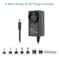 Alimentation 24 V 2A 2.5A DC 48W Adaptateur secteur 100-240V à DC 24 Volt 2 Amp 4 prises interchangeables pour caméra CCTV 24 V LED