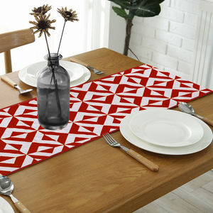 Camino de Mesa Personalizable 100% Algodón Puro con Diseño Impreso, Cubierta de Mesa Ecológica y Sencilla para Decoración Diaria del Hogar - Product Image 2