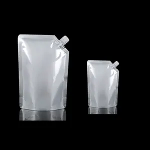 Özel baskılı sıvı torbası yeniden kullanılabilir plastik ambalaj çanta ayakta duran torba ambalaj için köşe emzik ile çamaşır deterjanı