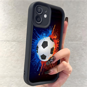 <span class=keywords><strong>Coque</strong></span> de téléphone portable antichoc en TPU avec motif de football bleu et rouge, style lentille d'appareil photo, pour <span class=keywords><strong>iPhone</strong></span> 12 13 14 15 16 17 18 Pro Max - Product Image 4