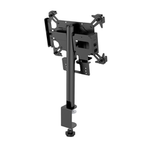 Support de bureau universel en métal pour ordinateur portable, rotation à 60 degrés, avec supports de batterie externe à l'arrière pour iPad de 7 à 13 pouces