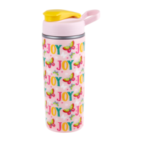 Bouteille d'eau réutilisable pour enfants, sans BPA, 330 ml, écologique, isolée, à double paroi, avec paille et couvercle rabattable