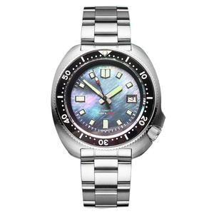 Tandorio nouvelle nacre coquille cadran NH35A plongée en acier hommes montre en acier inoxydable capitaine montre-bracelet de luxe sport horloge - Product Image 2